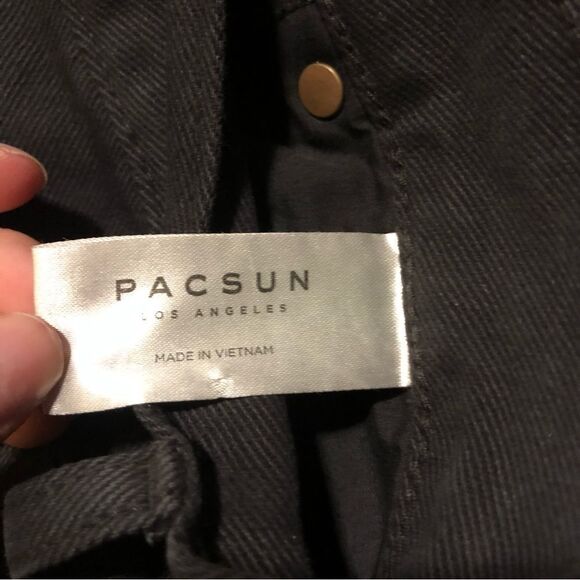 Pacsun Deep Black Distressed Ultra High Rise Slim Denim Jeans Size 26 - Picture 13 of 15